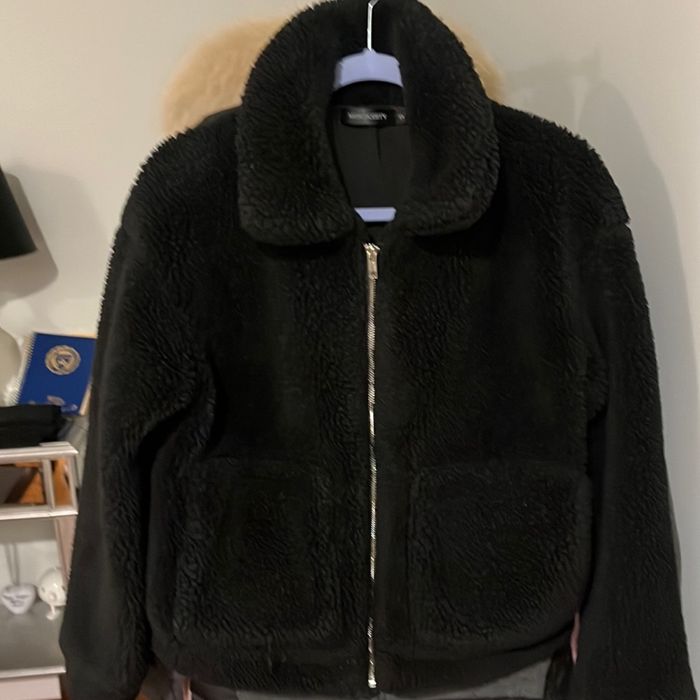 Black teddy bear jacket